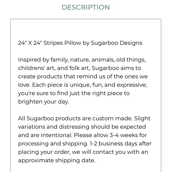 Sugarboo Designs Linen Striped Pillow Rare Decorative Large Beachy Boho Coastal - Picture 10 of 10